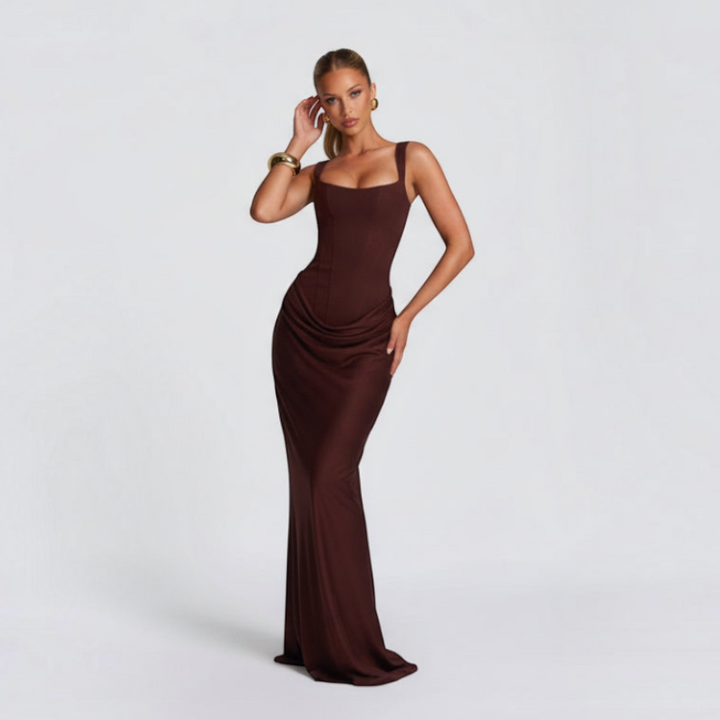 Women’s Square Neck Bodycon Maxi Dress