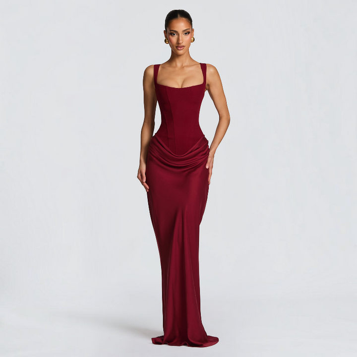 Women’s Square Neck Bodycon Maxi Dress