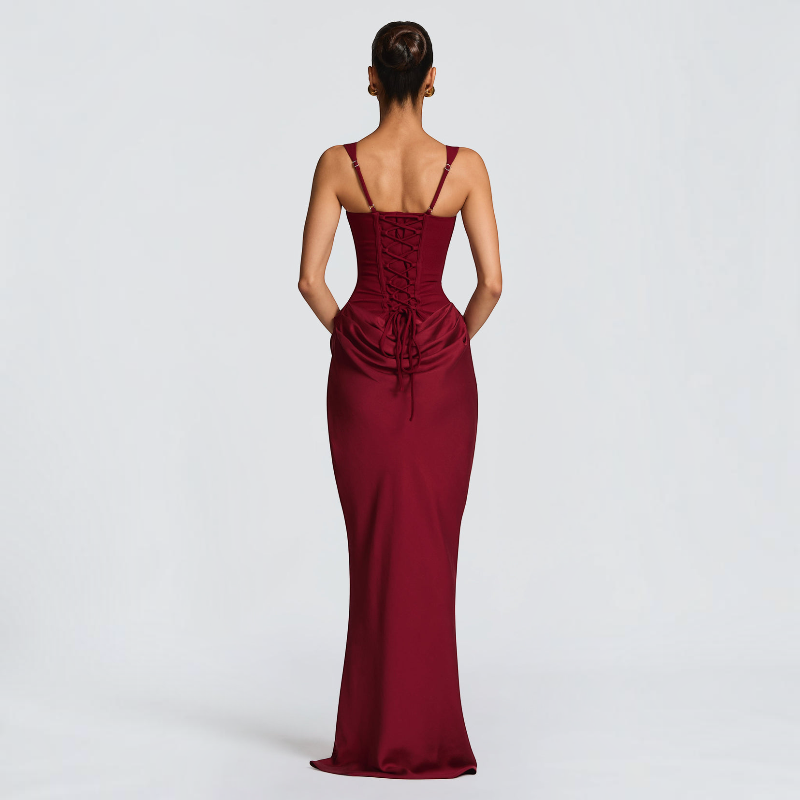 Women’s Square Neck Bodycon Maxi Dress