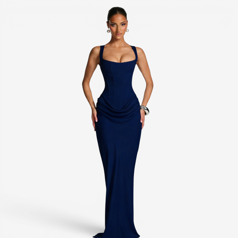 Women’s Square Neck Bodycon Maxi Dress