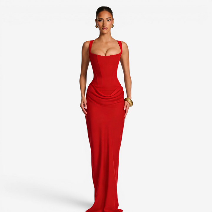 Women’s Square Neck Bodycon Maxi Dress