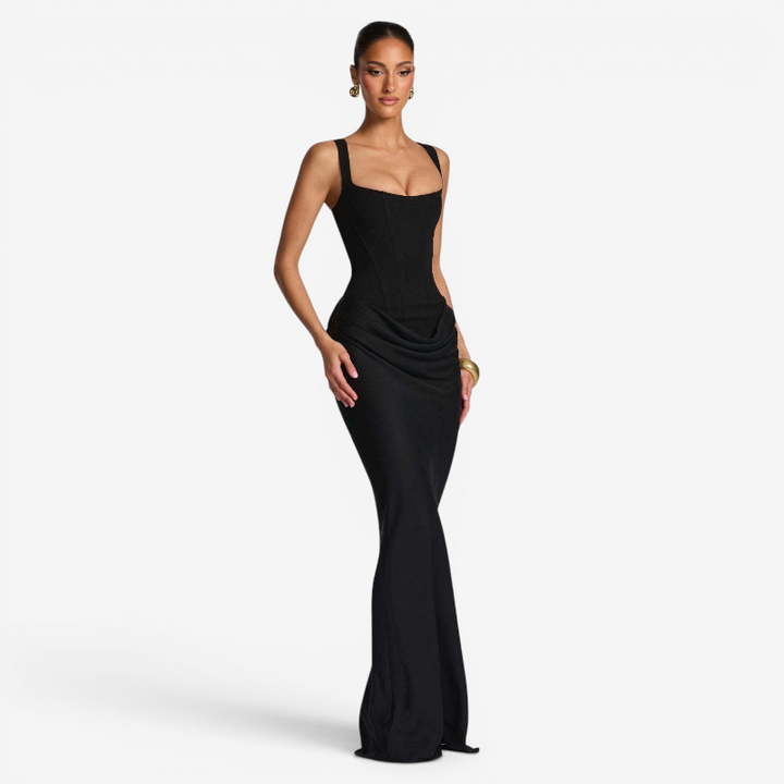 Women’s Square Neck Bodycon Maxi Dress