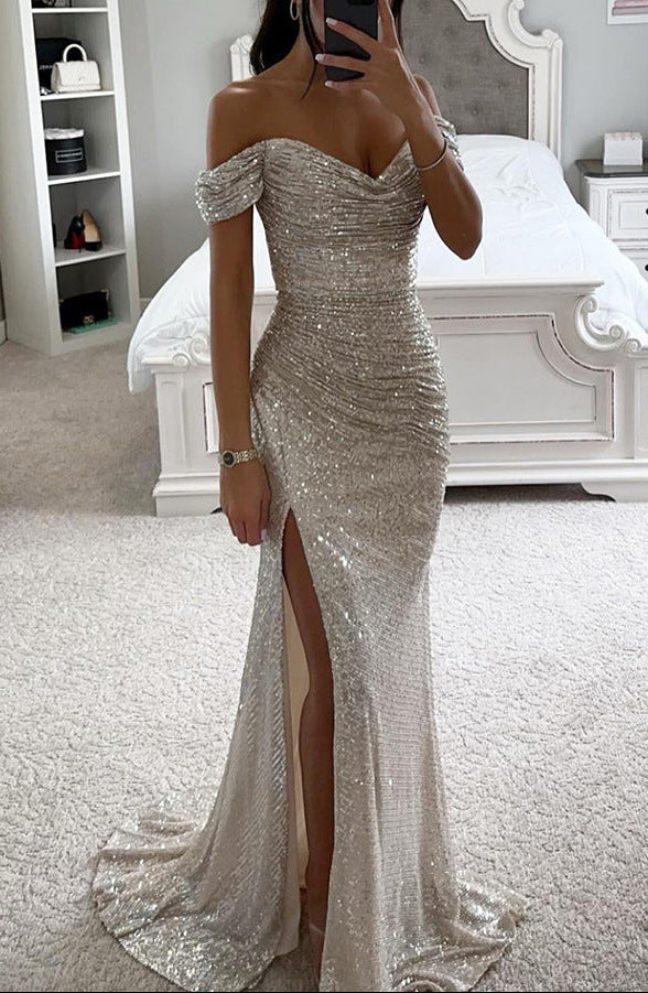 Women's Sequin Sweetheart Maxi Dress