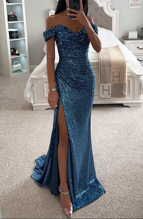 Women's Sequin Sweetheart Maxi Dress