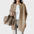 Women's Long Cashmere Cardigan with Press Studs