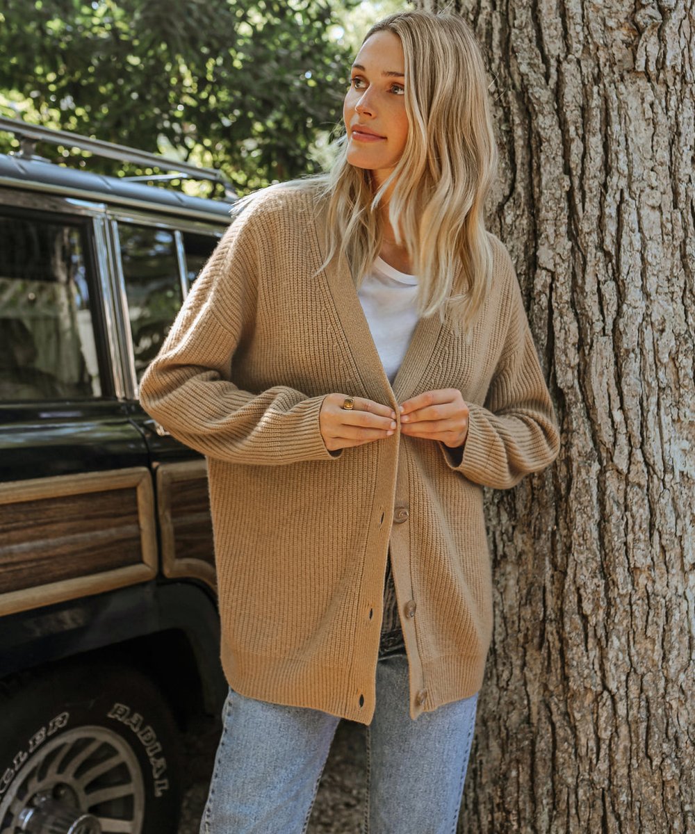 Women's Oversized Cashmere Cardigan