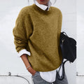 Pull oversize en maille mélangée cachemire pour femme