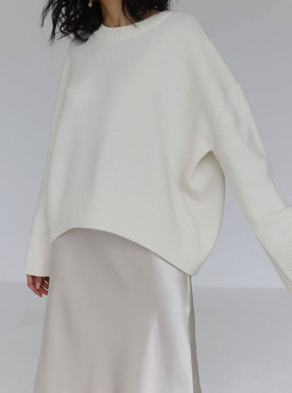 Women's Dropped Shoulder Knit Jumper