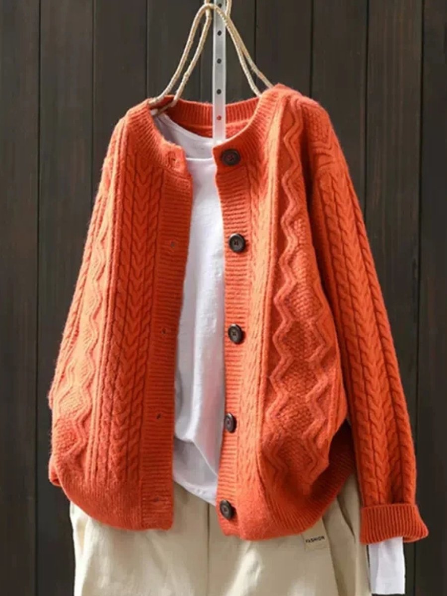 Women's Oversized Cable Knit Cardigan