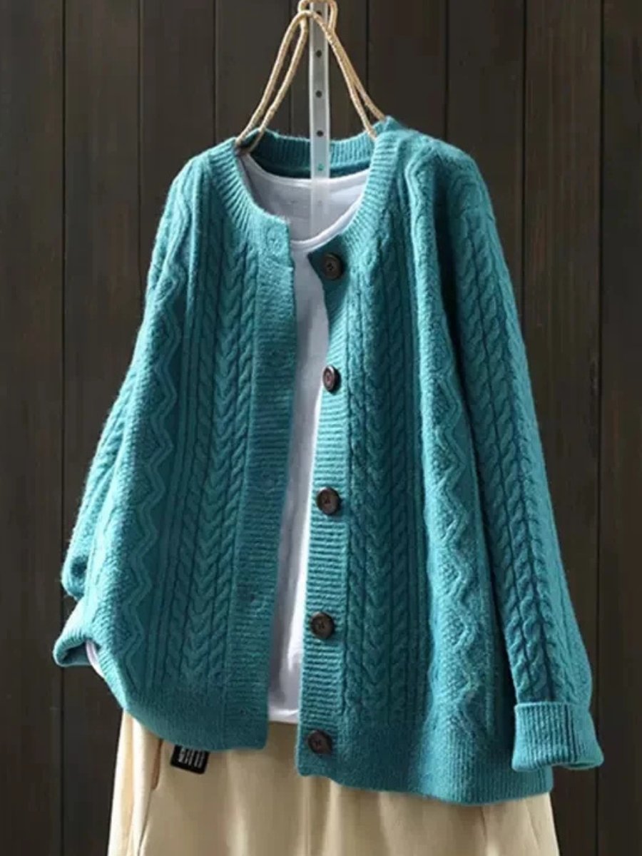 Women's Oversized Cable Knit Cardigan