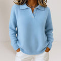 Women's Polo Collar Knitted Jumper