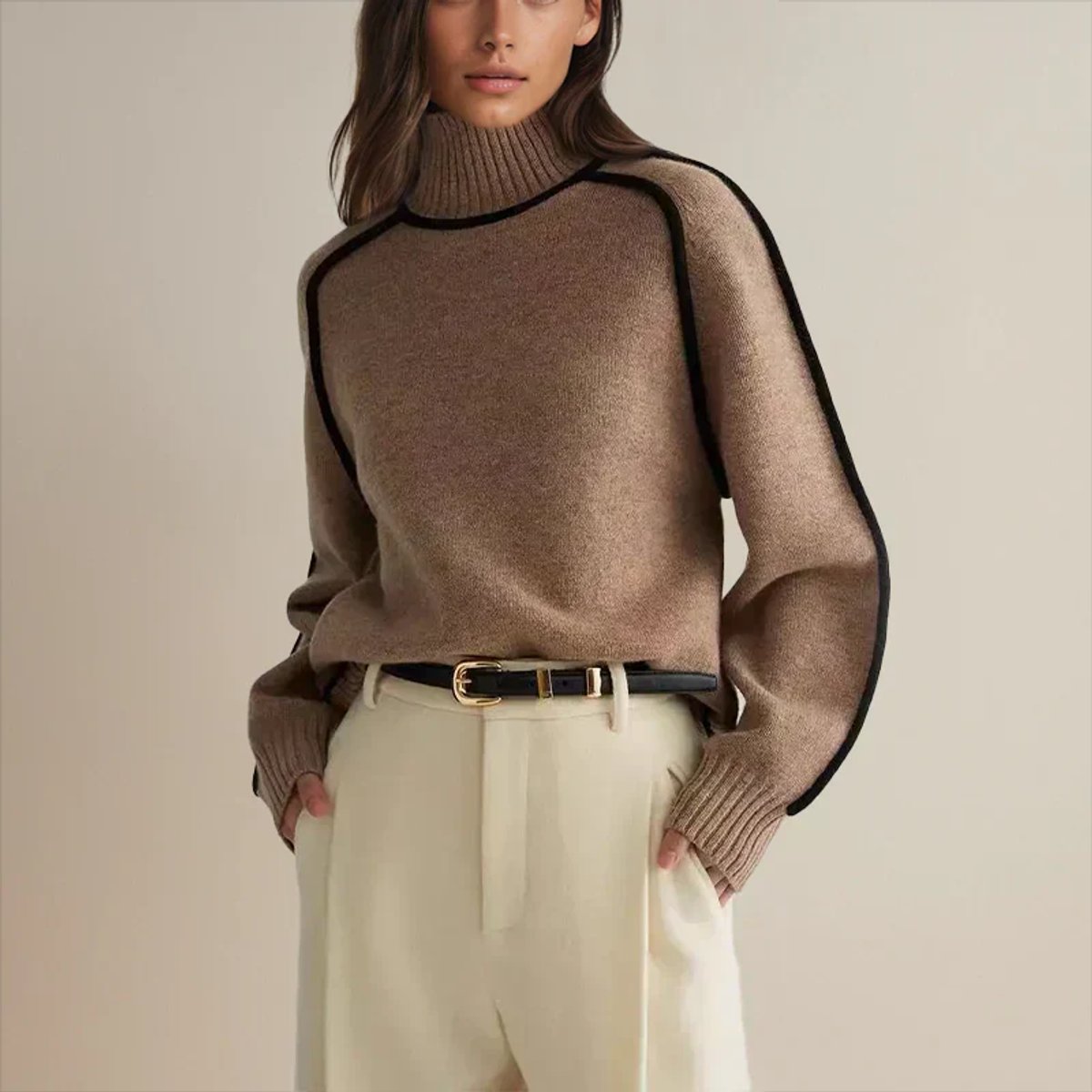 Women's Oversized Roll Neck Jumper