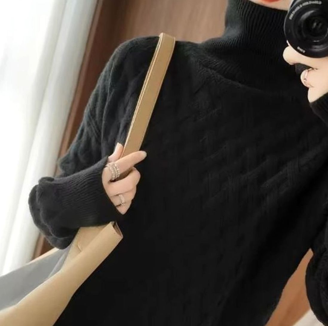 Maglione oversize da donna a trecce