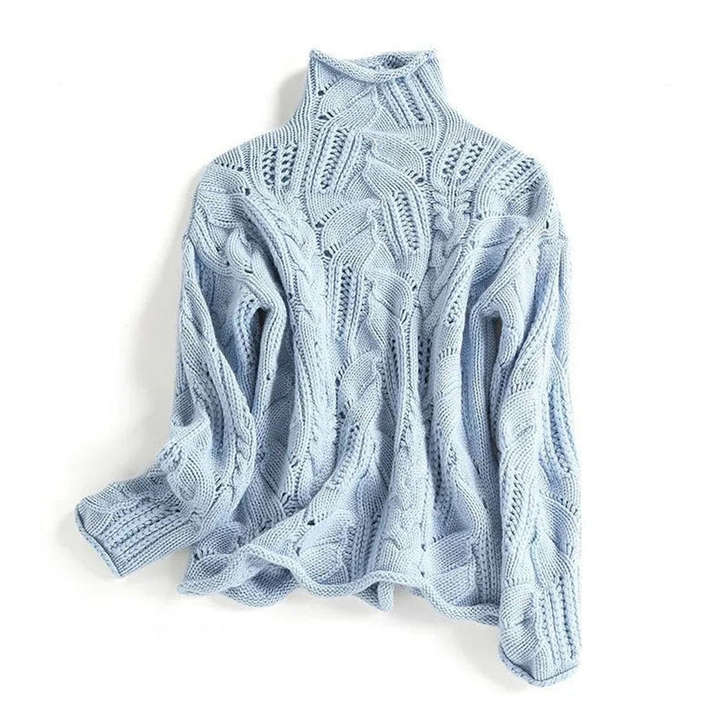 Pull ample en maille torsadée pour femme