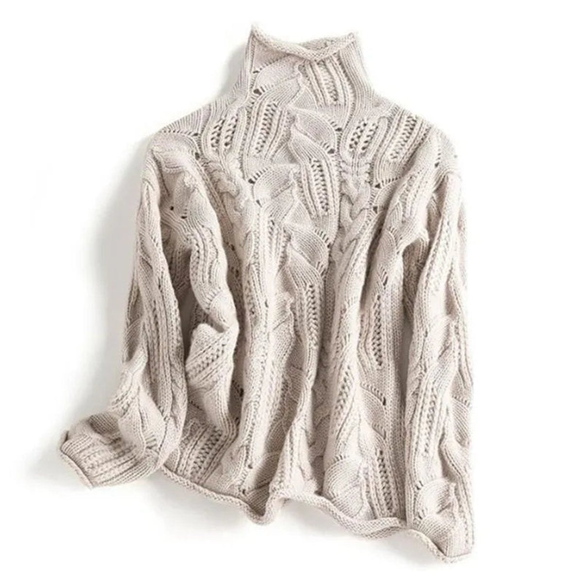 Pull ample en maille torsadée pour femme