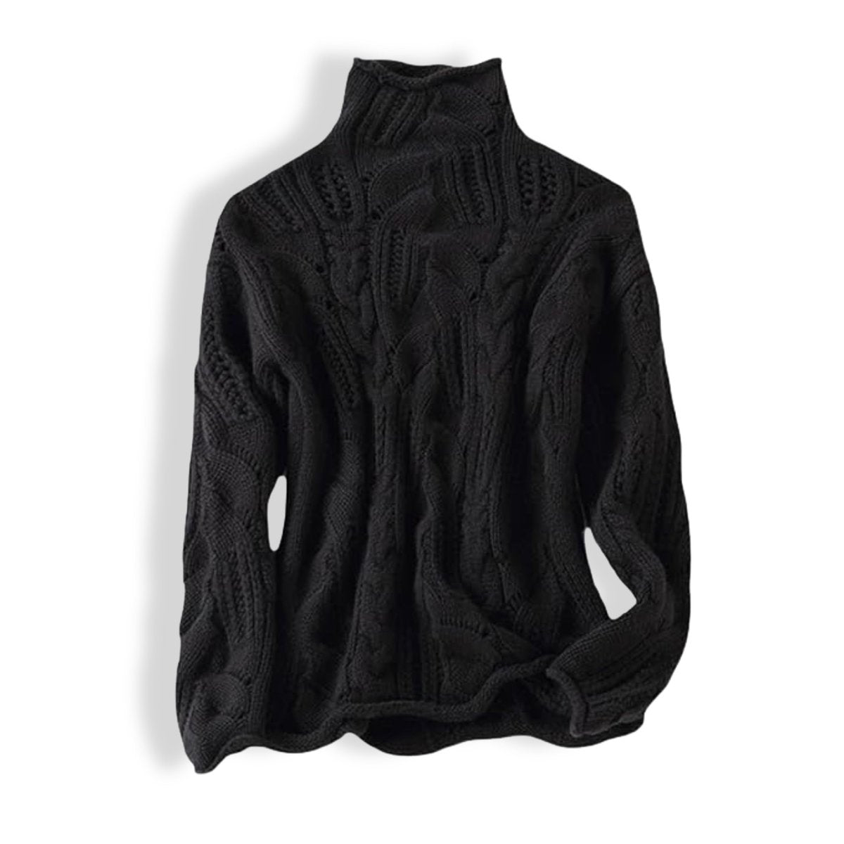 Pull ample en maille torsadée pour femme