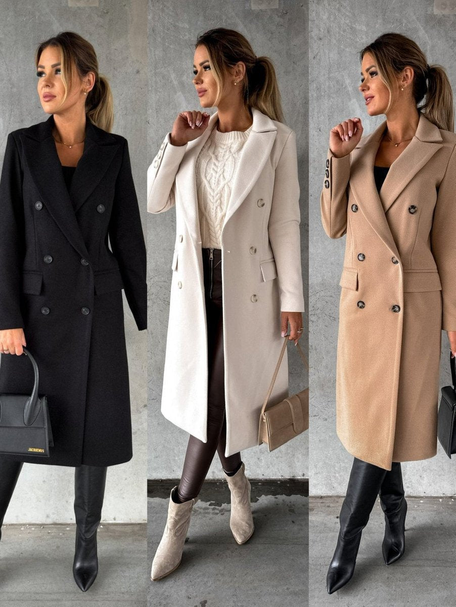 Women's Double Breasted Longline Coat