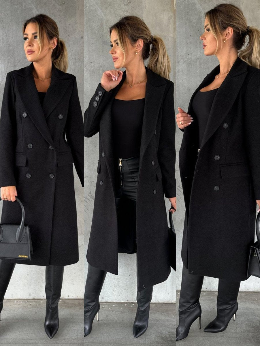 Women's Double Breasted Longline Coat