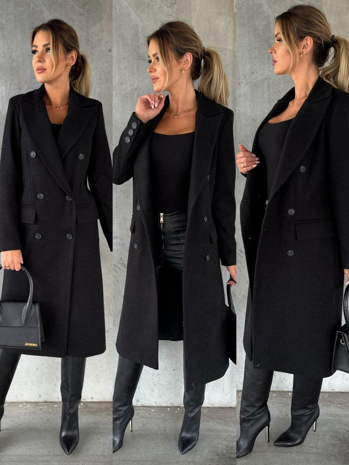 Women's Double Breasted Longline Coat