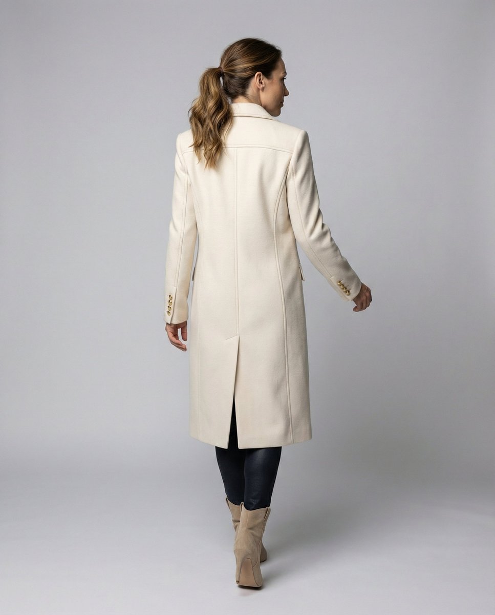 Women's Double Breasted Longline Coat
