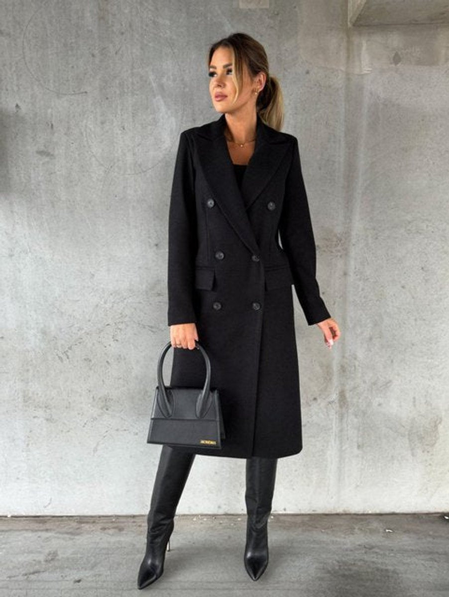 Women's Double Breasted Longline Coat