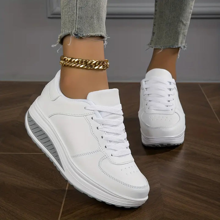 Women's Platform Lace Up Trainers
