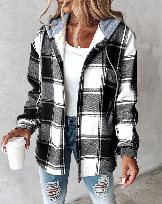 Women's Casual Hooded Sweatshirt with Print