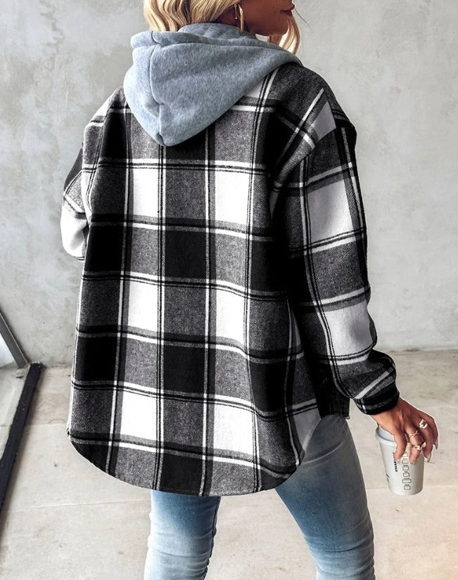 Women's Casual Hooded Sweatshirt with Print