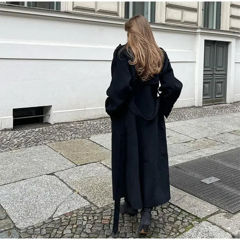 Women's Belted Double-Breasted Trench Coat