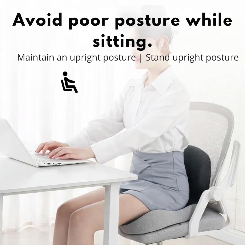 Desk Chair Seat Cushion with Memory Foam and Ergonomic Lumbar Support for Office - Image 3