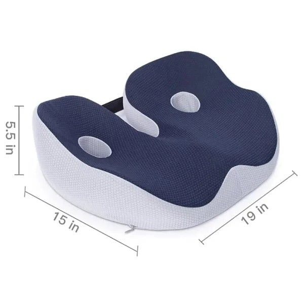 Desk Chair Seat Cushion with Orthopedic Memory Foam and Dual Cutout Design - Image 11