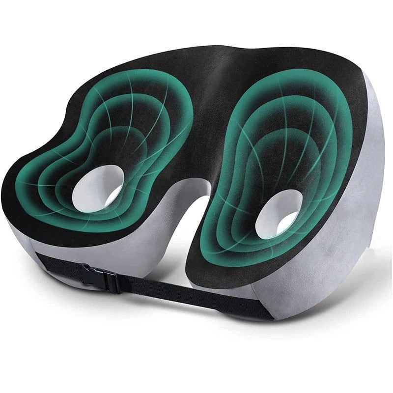 Desk Chair Seat Cushion with Orthopedic Memory Foam and Dual Cutout Design - Image 14