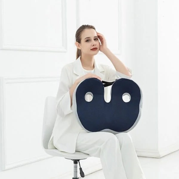 Desk Chair Seat Cushion with Orthopedic Memory Foam and Dual Cutout Design - Image 9