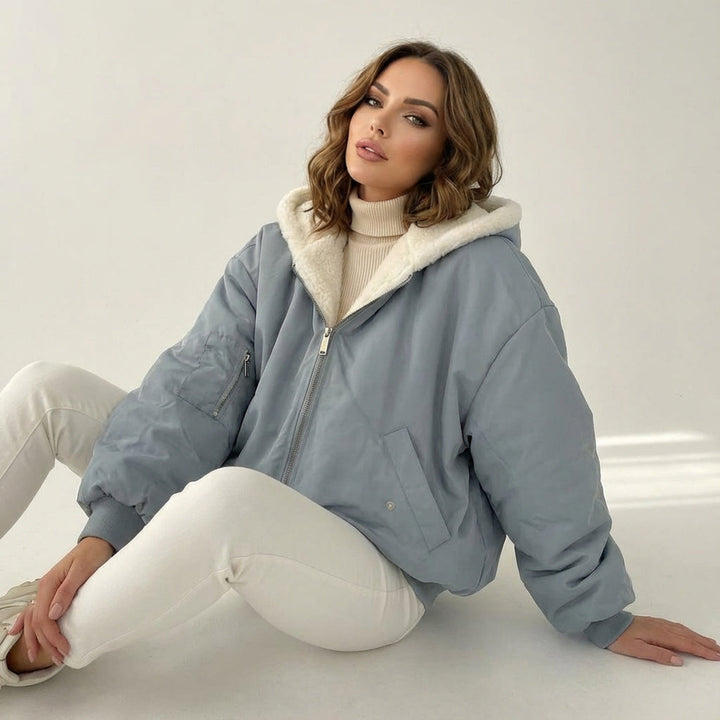 Women's Reversible Teddy Bomber Jacket