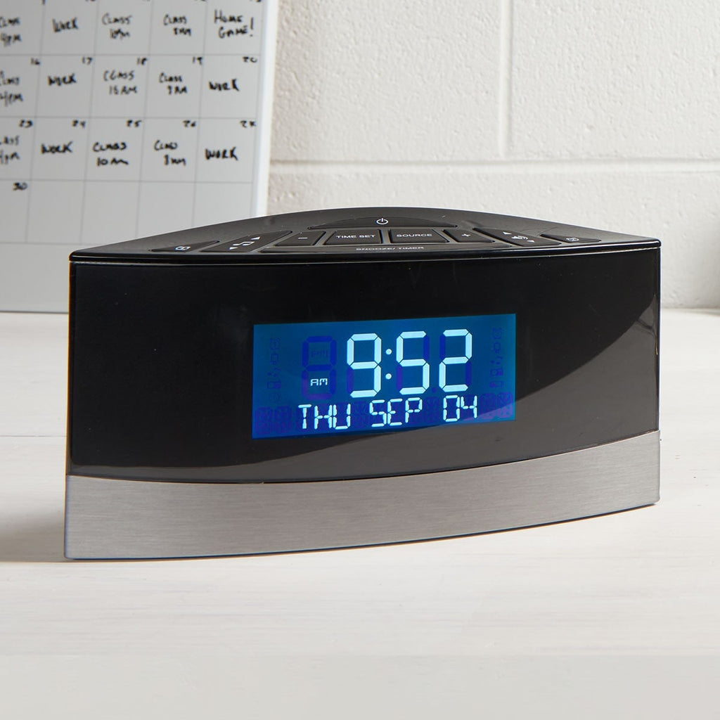 Digital Alarm Clock Radio with Fm Sound Machine and Calendar Display - Image 1