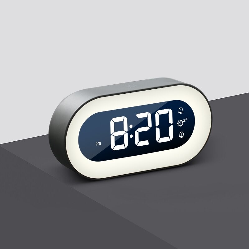 Digital Alarm Clock with LED Display Dimmable Night Light and Usb-C Charging - Image 10