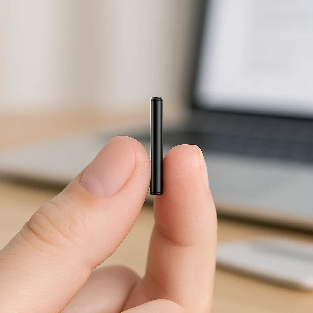 Digital Voice Recorder Pocket-Sized with Activation and Slim Matte Black Design - Image 1