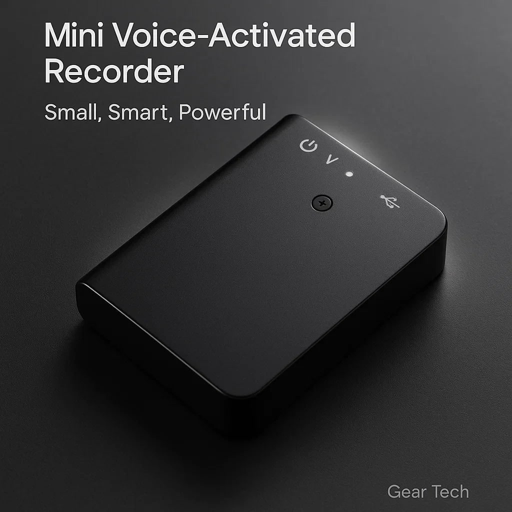 Digital Voice Recorder Pocket-Sized with Activation and Slim Matte Black Design - Image 2