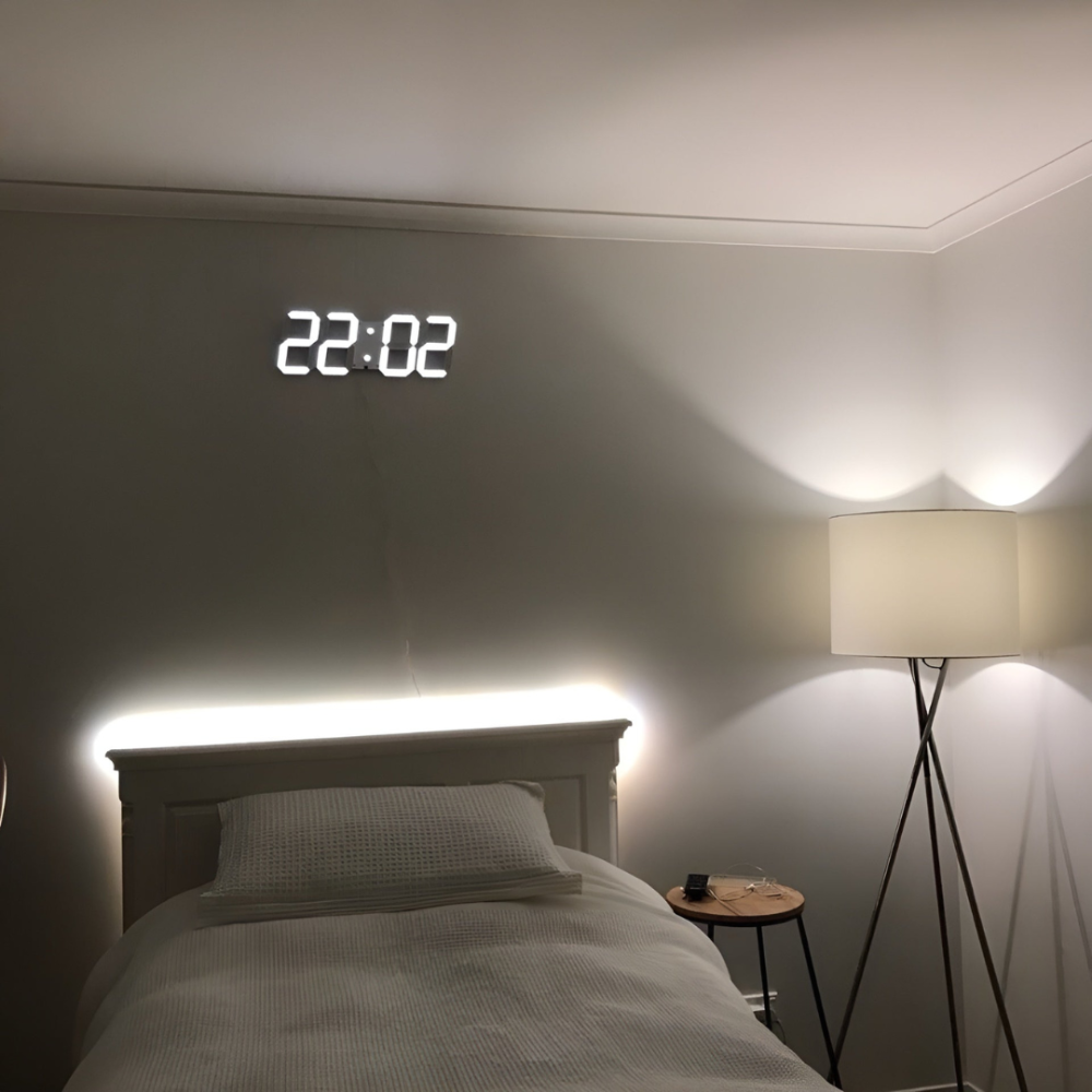 Digital Wall Clock with Large 3D LED Display and Modern Minimalist Design - Image 1