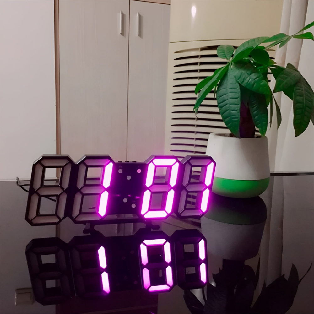 Digital Wall Clock with Large 3D LED Display and Modern Minimalist Design - Image 2