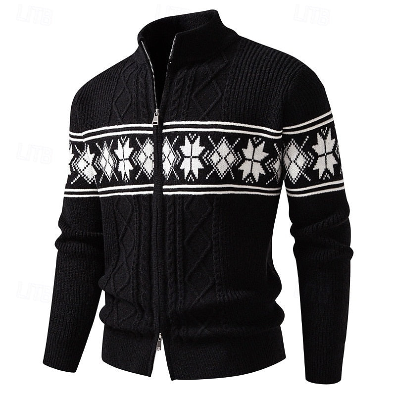 Men's Fair Isle Zip Cardigan