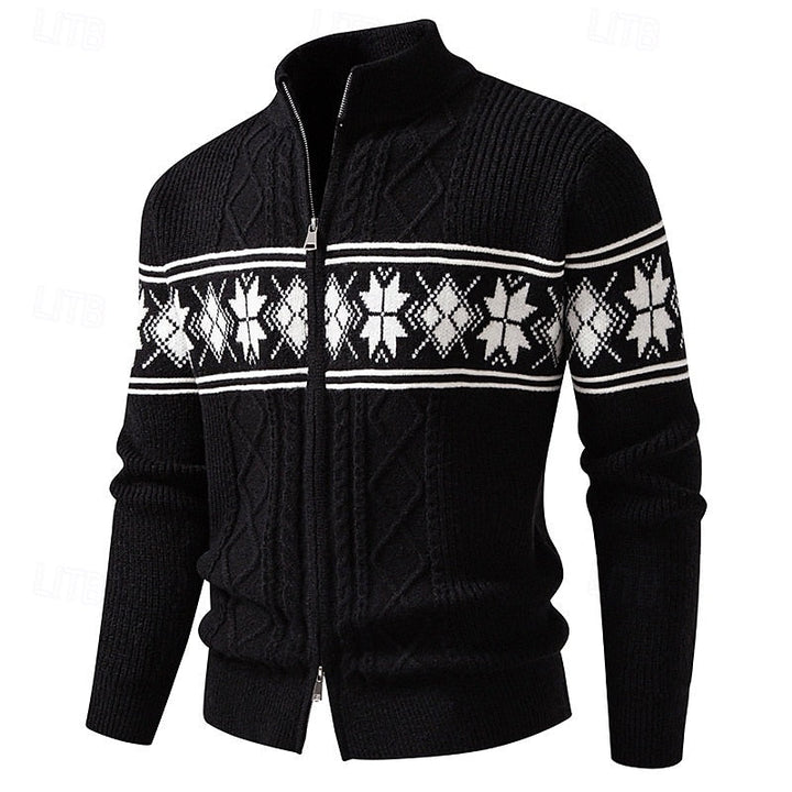 Men's Fair Isle Zip Cardigan