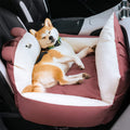 Dog Car Seat with Convertible Design Safety Leash and Removable Cushion Covers - Image 1