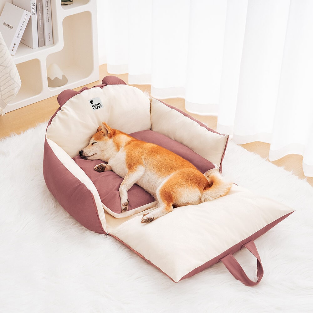 Dog Car Seat with Convertible Design Safety Leash and Removable Cushion Covers - Image 10