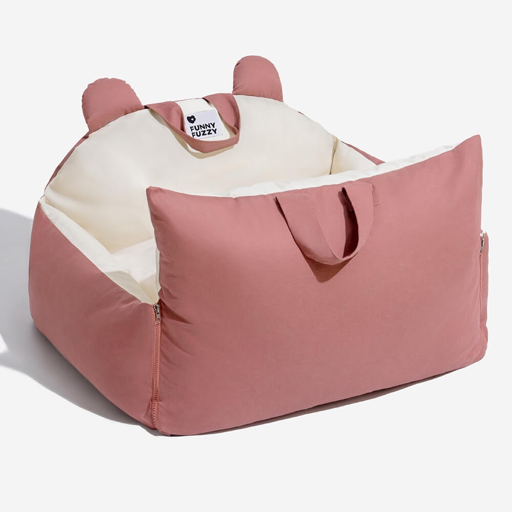 Dog Car Seat with Convertible Design Safety Leash and Removable Cushion Covers - Image 17