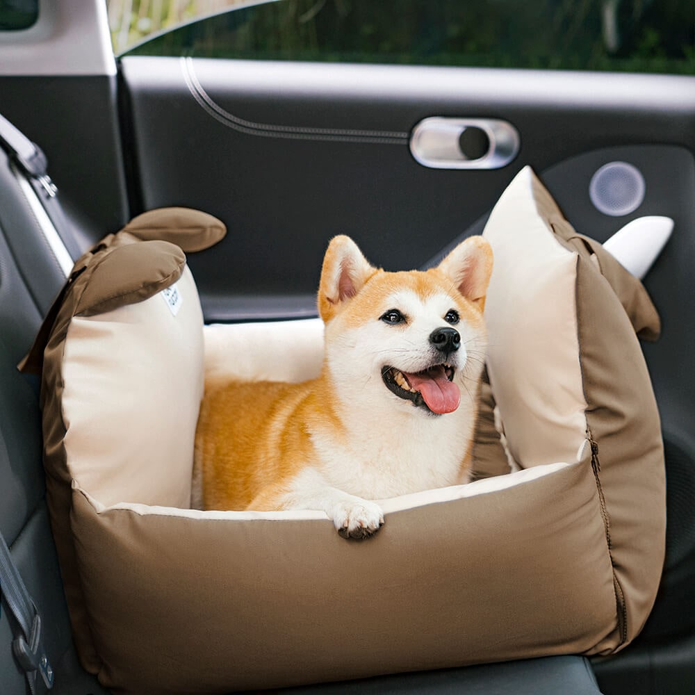 Dog Car Seat with Convertible Design Safety Leash and Removable Cushion Covers - Image 20