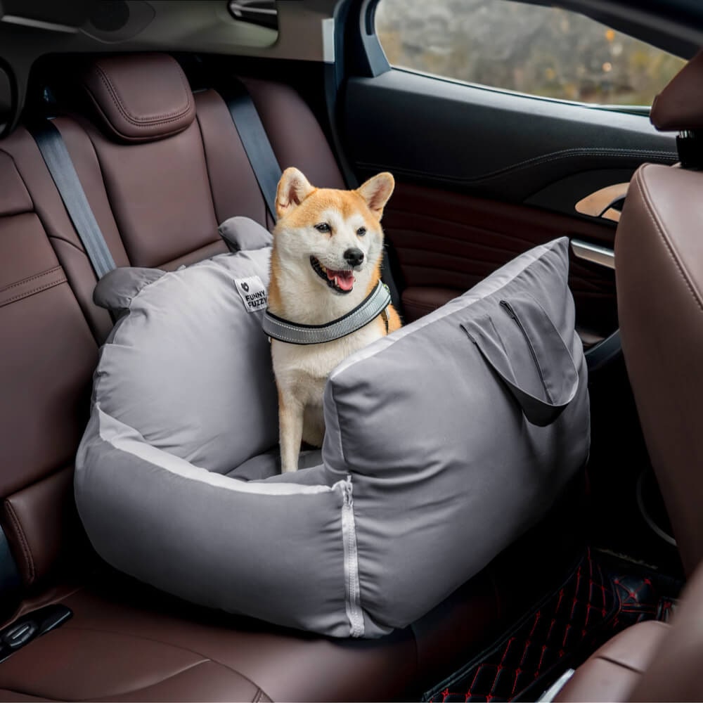 Dog Car Seat with Convertible Design Safety Leash and Removable Cushion Covers - Image 21