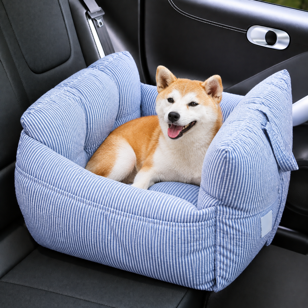 Dog Car Seat with Convertible Design Safety Leash and Removable Cushion Covers - Image 22