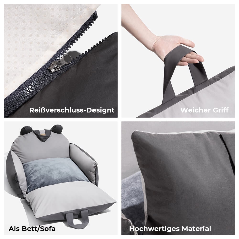 Dog Car Seat with Convertible Design Safety Leash and Removable Cushion Covers - Image 3