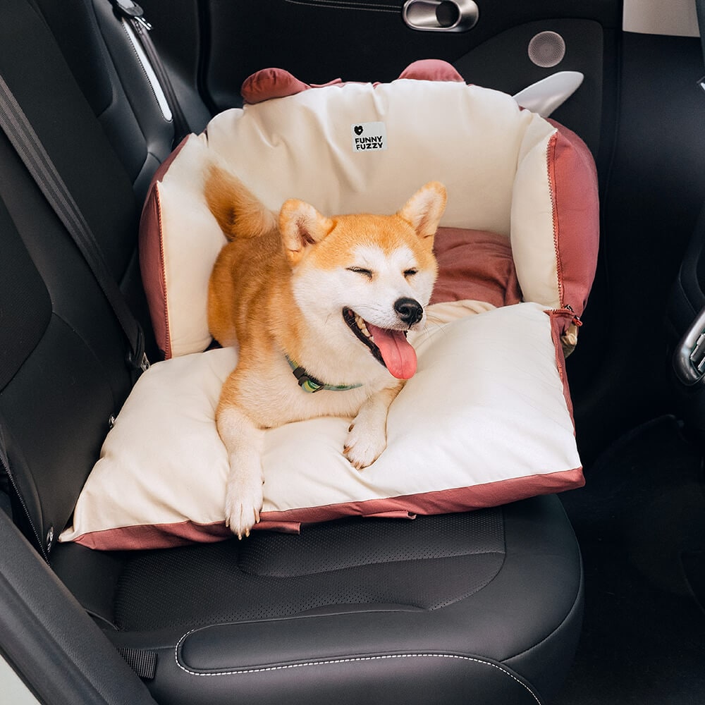 Dog Car Seat with Convertible Design Safety Leash and Removable Cushion Covers - Image 5
